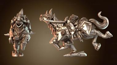 3D модель Всадник Боевой Жеребец Конь Могучий (STL)