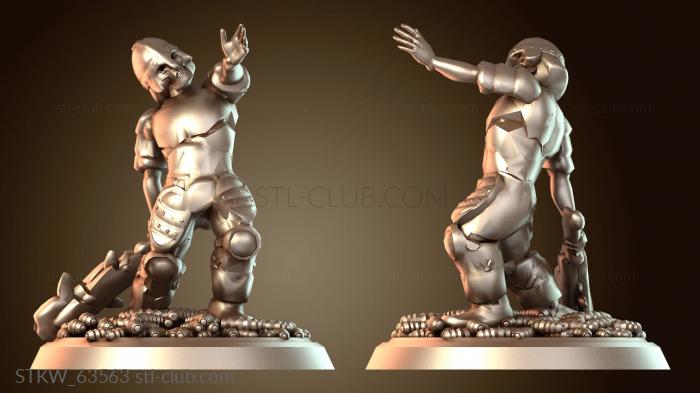 Раненый зомби-гнилой личинки