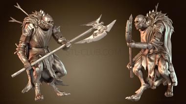 3D модель Королевские ужасы, лорды-гули, владеющие топором (STL)