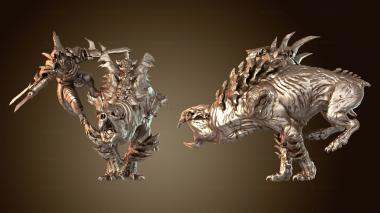 3D модель Беги, Воин Крыса (STL)