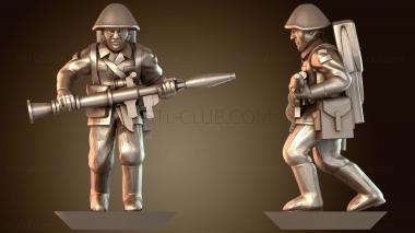 3D модель Бегущая пехота с РПГ (STL)
