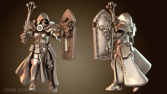 Military Священники с булавами, закалённый шлем с булавой