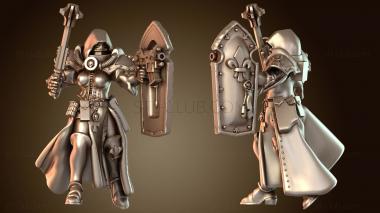 3D модель Священники с булавами, закалённый шлем с булавой (STL)