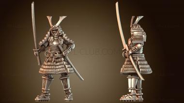 3D модель Самурай-знаменосец (STL)