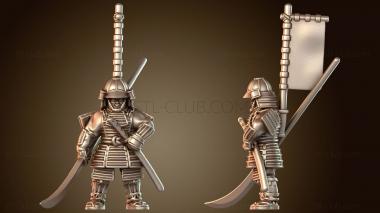 3D модель Бдительный самурайский военный (STL)