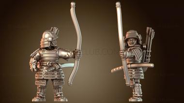 3D модель САМУРАЙ Боевой ЛУЧНИК (STL)