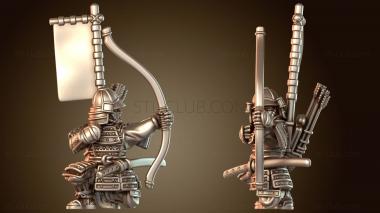 3D модель САМУРАЙ Война ЛУЧНИК Ветеран (STL)