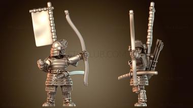 3D модель САМУРАЙ Боевой ЛУЧНИК Смелый (STL)
