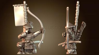 3D модель Самурайская война АСИГАРУ ЛУЧНИК (STL)