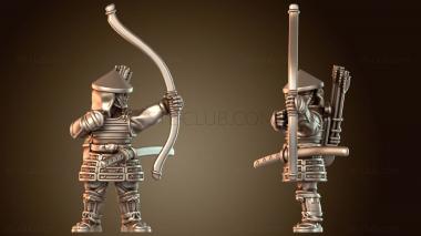 3D модель Самурайская война АСИГАРУ ЛУЧНИК Верный (STL)