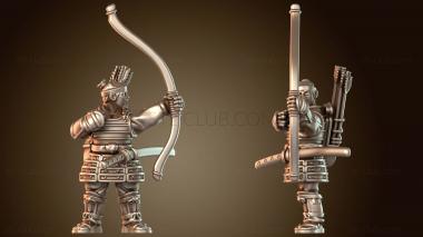 3D модель Самурайская война АСИГАРУ ЛУЧНИК Свирепый (STL)
