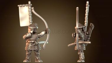 3D модель Самурайская война АСИГАРУ ЛУЧНИК Благородный (STL)