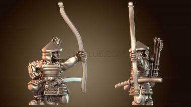 3D модель Самурайская война АСИГАРУ ЛУЧНИК Достопочтенный (STL)
