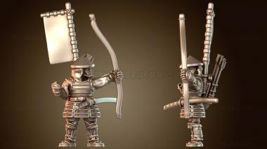 3D модель Samurai Warfare АСИГАРУ ЛУЧНИК Решительный (STL)