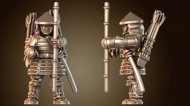 3D модель Samurai Warfare АСИГАРУ Лучник Храбрый (STL)