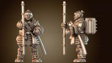 3D модель Самурайская война АСИГАРУ Боец (STL)