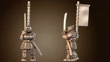 3D модель Самурайская война АСИГАРУ МЕЧ Храбрый (STL)