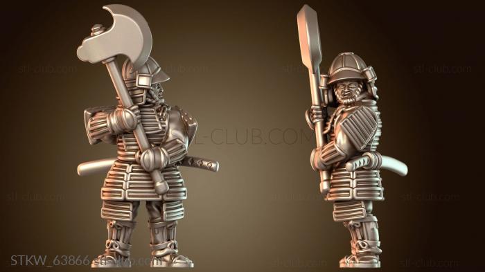 Military Закаленный боевой топор самурая