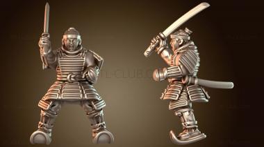3D модель САМУРАЙ Боевой БАНДИТ Мечник (STL)