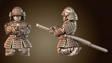 3D модель ПОТЕРИ в войне самураев Раненые (STL)