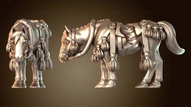 3D модель Элитные боевые кони самураев (STL)