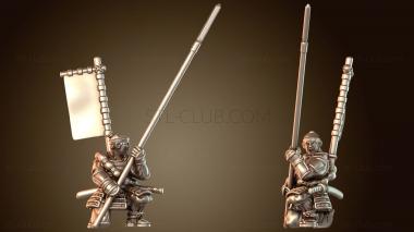 3D модель Самурай Воин Рыцарь Топорщик (STL)