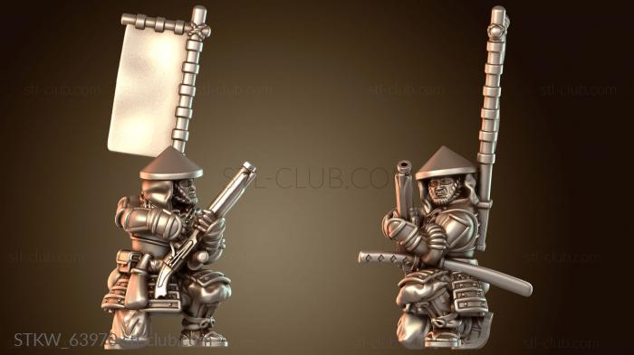 Military Самурайский боевой гвардеец катаны