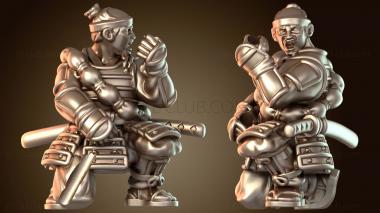 3D модель Самурайская война, катана, защитник (STL)