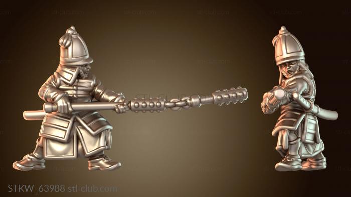 Military Самурайское военное дело: корейский воин с булавой