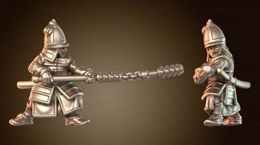3D модель Самурайское военное дело: корейский воин с булавой (STL)