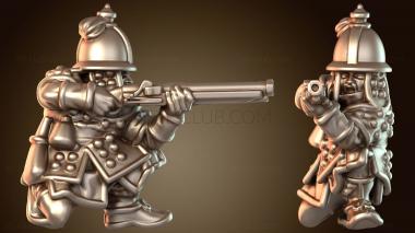 3D модель Самурайское военное дело. Корейская пехота с фитильными ружьями. (STL)