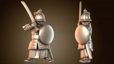 3D модель Самурайское военное искусство, чемпион по фехтованию на мечах (STL)