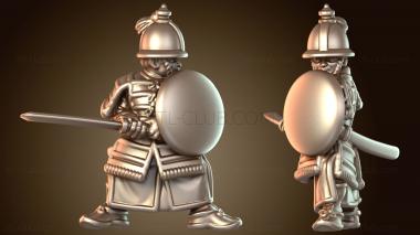 3D модель Самурайское военное дело Корейский мастер клинка меча (STL)