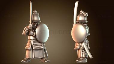 3D модель Самурайский боевой корейский ветеран меча (STL)