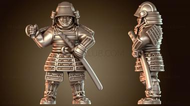 3D модель Самурай, воин-монах-лучник (STL)