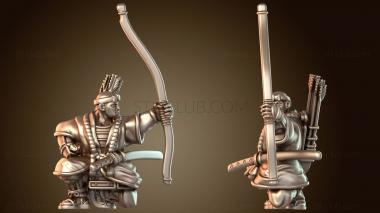 3D модель Самурайский боевой монах-лучник-гвардеец (STL)