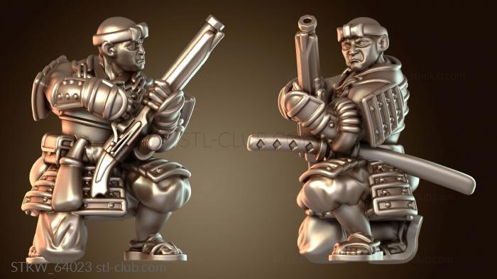 Самурайский монах-воин, ветеран фитильного оружия