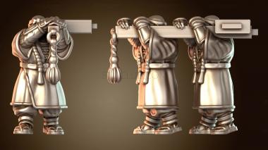 3D модель Самурайский воин-монах Микоси, стража справа (STL)