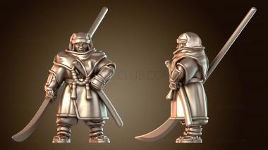 3D модель Монах Самурайской войны Нагината Ветеран (STL)