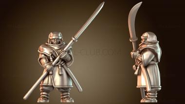 3D модель Самурайский монах-воин Нагината Страж (STL)