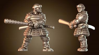 3D модель Самурайский воин-монах Тецубо Элитный (STL)