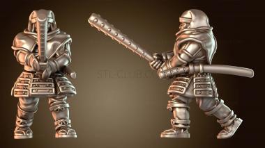 3D модель Самурайская война конная (STL)