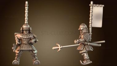 3D модель Самурайская война конная (STL)