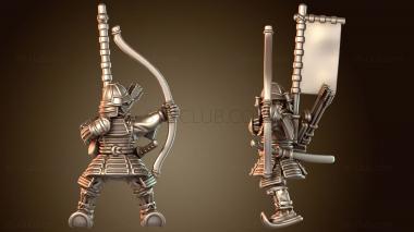 3D модель Самурайский боевой конный лучник-ветеран (STL)
