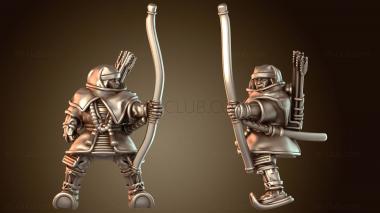 3D модель Самурайский боевой конный монах-лучник (STL)