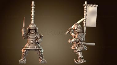 3D модель Ветеран самурайского боя с конным мечом (STL)