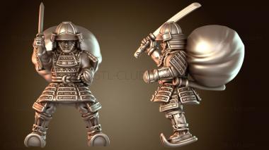 3D модель Тяжелый самурайский боевой конный меч (STL)