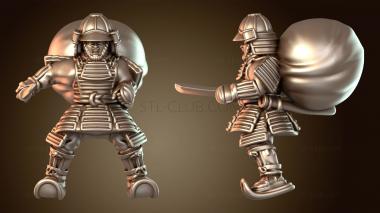 3D модель Самурайский конный боец с мечом (STL)