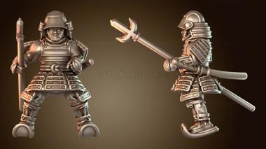 3D модель Samurai Warfare Конный защитник Яри (STL)