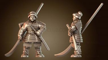 3D модель Самурайское военное искусство Муша Воин (STL)